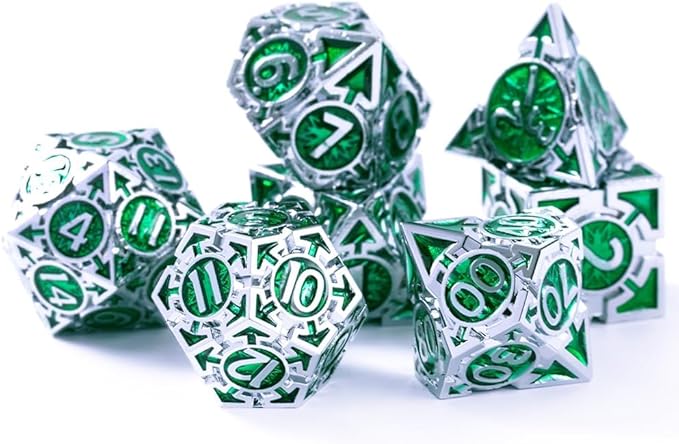 RULE DICE DND Metal Dice Set， D&D Dungeons and Dragons Dice, Cool Large by RULEDICE