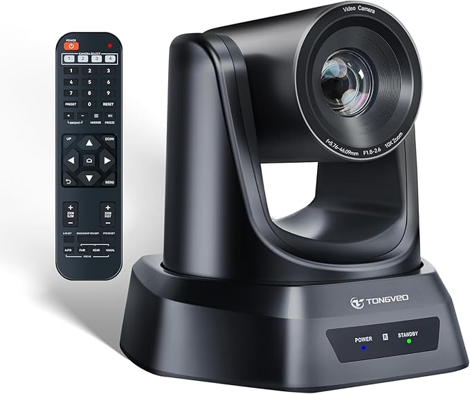 PTZ Camera HDMI/USB 10X Optical Zoom 60fps 1080P Video Conference Camera by TONGVEO