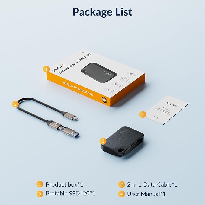 iDsonix 512GB External SSD, Portable Hard Drive USB 3.2 GEN 2x2 up to 2000MB/s - Image 7