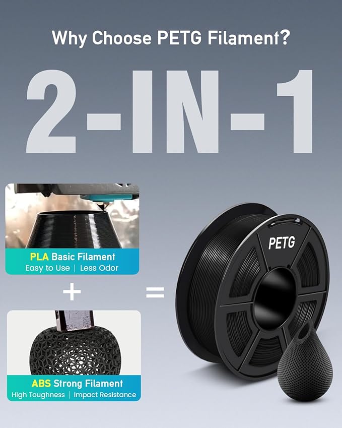 SUNLU PETG Filament 1.75mm Bundle, Less Stringing and Good Layer Adhesion 3D - Image 2