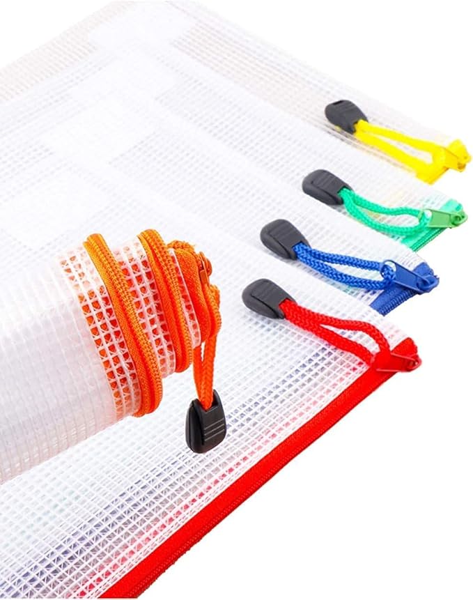 Oaimyy-16 PCS-6" x 8" Inch -Mesh Zipper Pouch, Plastic Zip File Folders Puzzle - Image 7