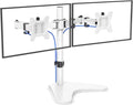 HUANUO 32 inches Dual Monitor Stand up to 17.6lbs, High-Grade Aluminum by HUANUO
