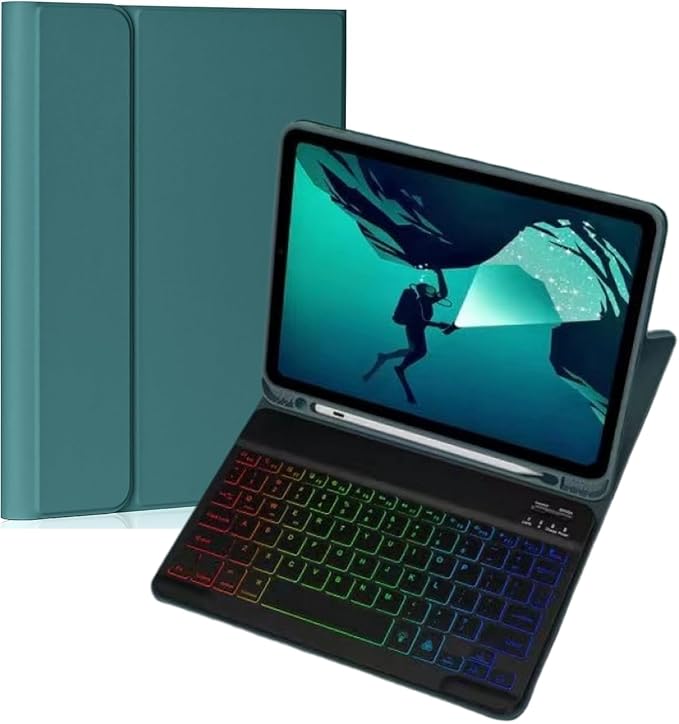 Keyboard Case for Galaxy Tab A9+/A9 Plus 11 Inch 2023, Slim Lightweight 7 Color by Unknown