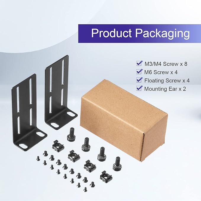 Rack Mount Kit Universal Adjustable 19 Inch Rack Ears - Image 4