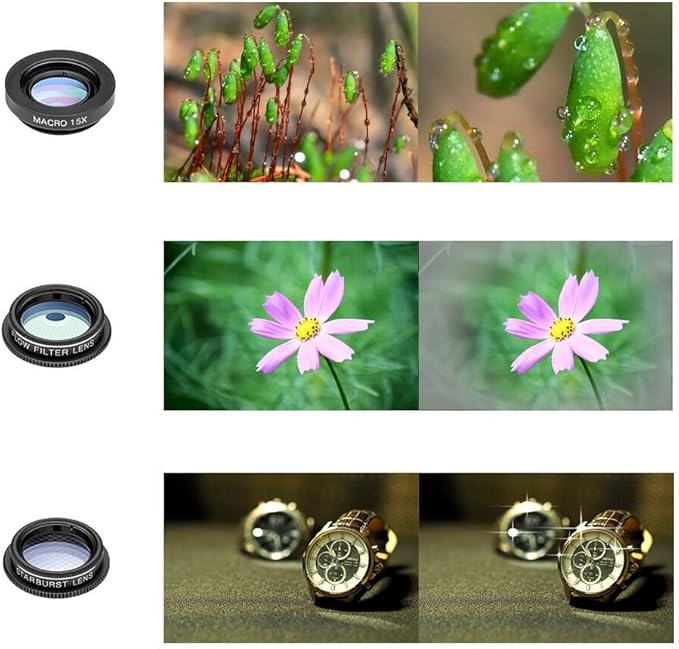 Cell Phone Camera Lens Kit, 11 in 1 Super Wide Angle+ Macro+ Fisheye Lens - Image 6