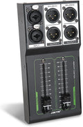Passive Stereo Volume Controller, XLR 2 Input 2 Output Stereo Studio Controller by DHASUWT
