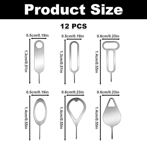12PCS SIM Card Removal Openning Tools, Needle Opener Ejector, SIM Card Tray - Image 2