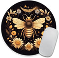 Bees Round Mouse pad Customized Mousepad Non-Slip Rubber Base Mouse Pads by Goodsprout