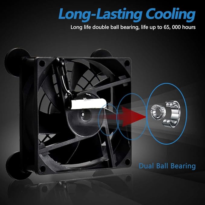 Dual 80mm USB Speed Control Fan, 5V Portable Cooling Fan - Image 5