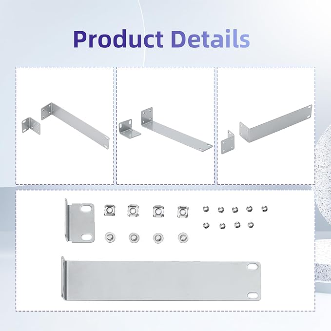 Rack Mount Kit for Ubiquiti Switch, 1U Rack Ears for EdgeSwitch ES-8-150W - Image 4
