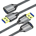 USB 3.0 Extension Cable 1 ft, 5Gbps High Speed USB 3.0 Type A Male to Female by Yeung+Qee