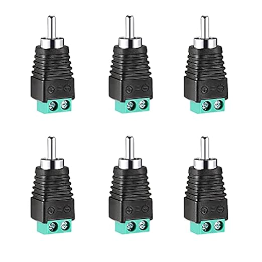 RCA Plugs for Speaker Wire，RCA to AV Screw Terminal Connector, Phono RCA Male by Iskueal