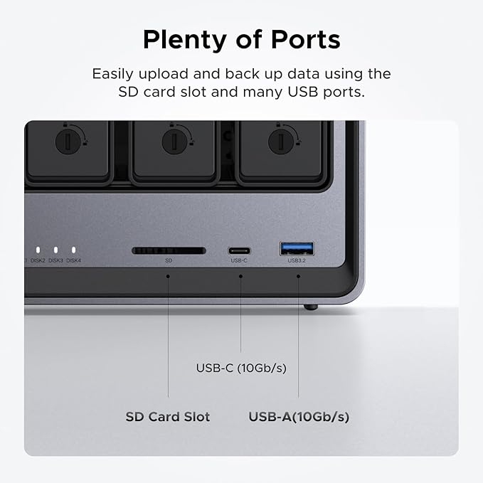 UGREEN NASync DXP4800 4-Bay Desktop NAS, Intel N100 Quad-core CPU, 8GB DDR5 RAM - Image 9