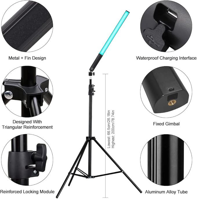 LED Light Sticks RGB Light Wand, Photography Light Stick LED Video Lighting Kit - Image 2