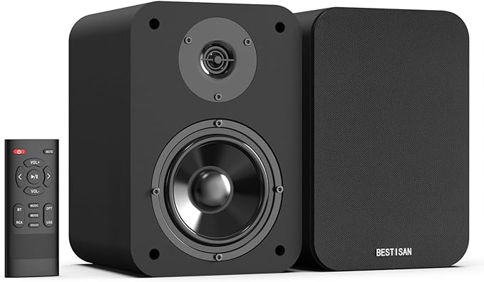 BESTISAN Bluetooth Bookshelf Speakers, Powered Computer Speakers by epicmate