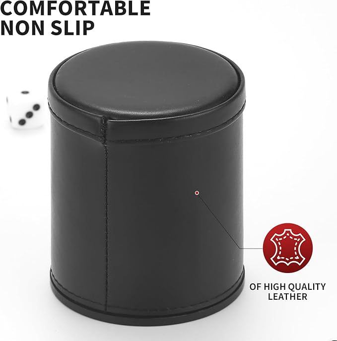5 Pack PU Leather Dice Cup Set - Image 4