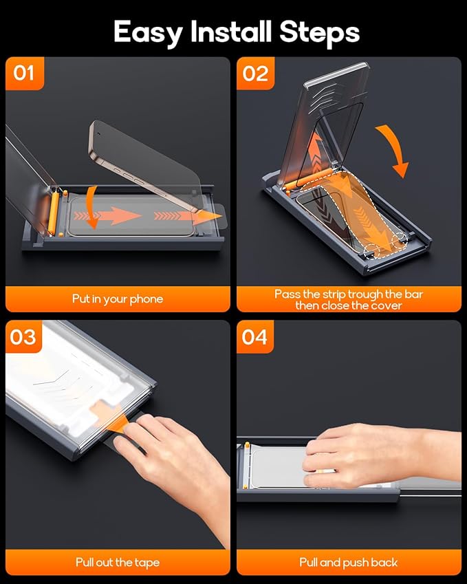 3 Pack for iPhone 14/iPhone 13/iPhone 13 Pro Tempered Glass Screen Protector - Image 3