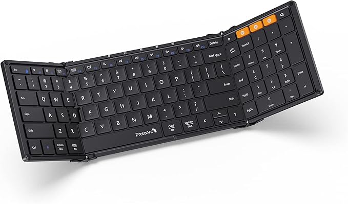 ProtoArc Foldable Bluetooth Keyboard, XK01 Folding Wireless Portable Keyboard by ProtoArc