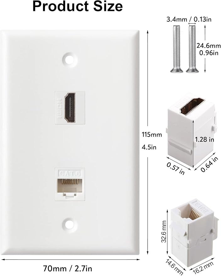 HDMI Ethernet Wall Plate - Image 4
