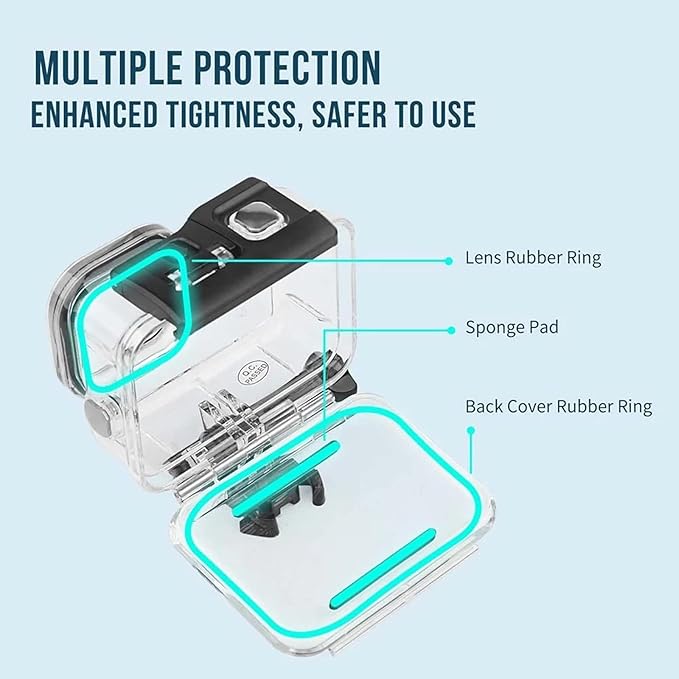 Waterproof Case for Go Pro Hero 13/Hero12 /Hero11 /Hero10 /Hero9 Black - Image 3