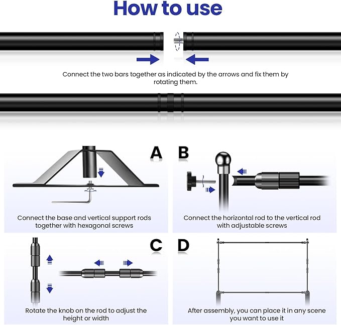 Jiang&Rong 10x8ft Photo Backdrop Stand Kit - Image 4