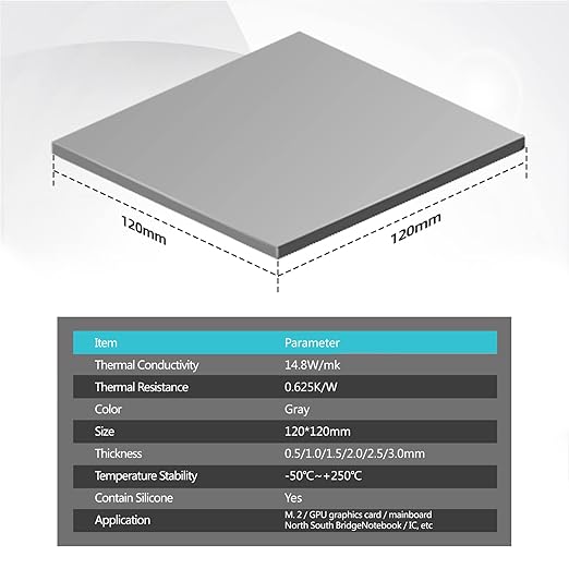 Maxtor Thermal Pad 14.8 W/mK, Highly Efficient Heat Resistant Soft Pad - Image 2