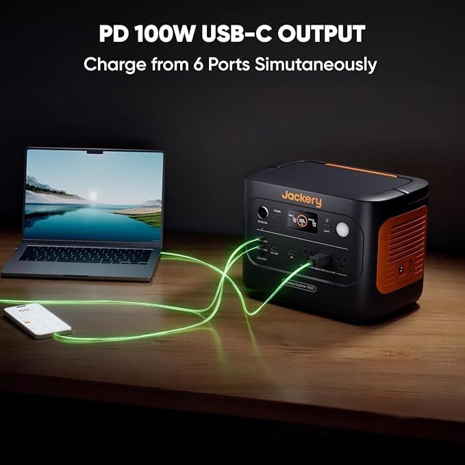 Jackery Explorer 1000 v2 Portable Power Station and 3-Port 102W Fast Charger - Image 12