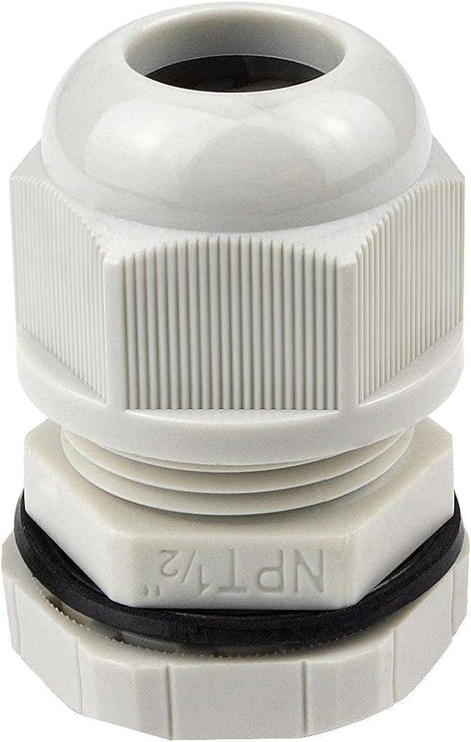 25 Pcs 1/2" IP68 Strain Relief Nylon Cord Grip NPT Cable Glands Adjustable UL by XHF