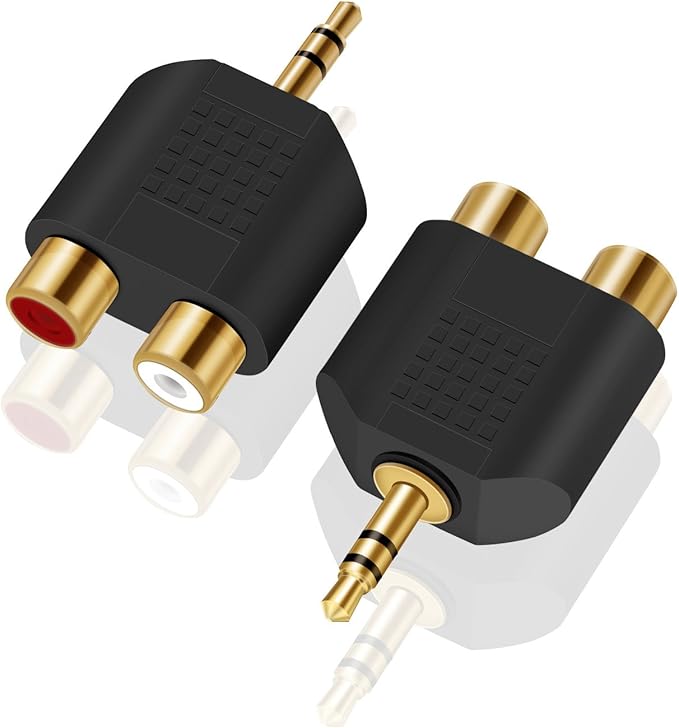 ANDTOBO 3.5 mm TRS to Dual RCA F, 3.5mm Stereo Male to Dual RCA Female Audio by ANDTOBO