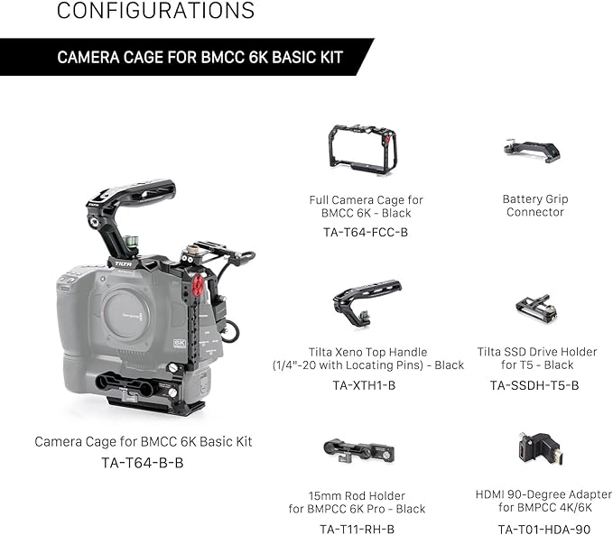 Tilta Basic Kit for BMCC 6K | Includes Full Camera Cage, SSD Holder & Xeno Top - Image 8
