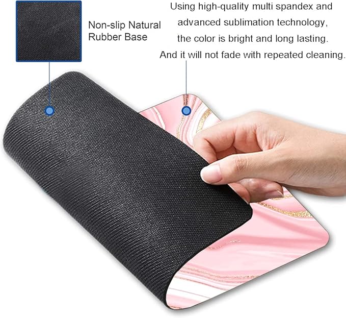 Hokafenle Mouse Pad Marble, Square Cute Mouse Mat Waterproof Mousepad Non-Slip - Image 2