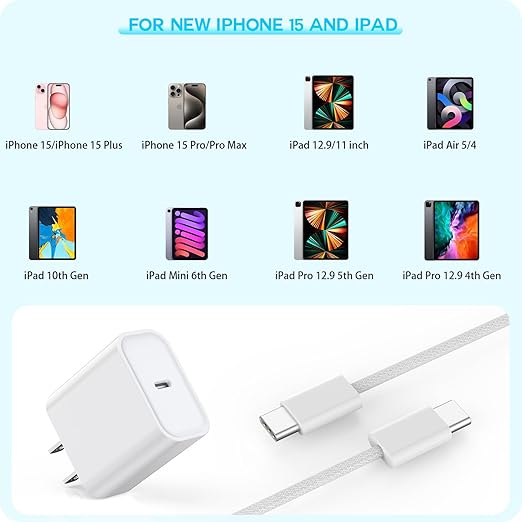 10FT Apple iPhone 16 15 Charger, iPad Pro/Air/Mini - Image 3