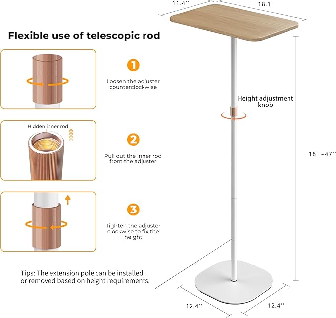 Portable Laptop Floor Stand, Bedside/Sofa Table - Image 7