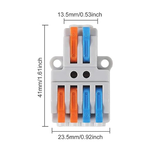 10PCS Lever Wire Connectors, Quick Wiring Cable Connectors, Compact Push-in - Image 2