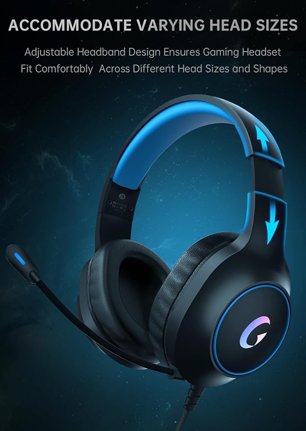 CM7002 Gaming Headset for PS5, Xbox Series, Surround Sound RGB Gaming Headphones - Image 8
