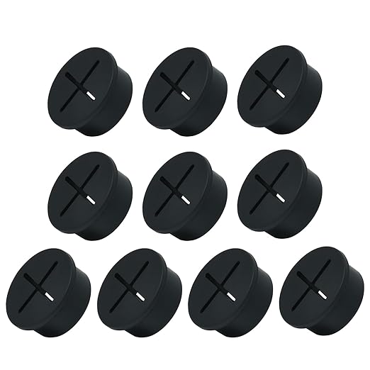 10Pcs Desk Grommet, Flexible Rubber Wire Grommets, Wall Grommets by EASYEAH