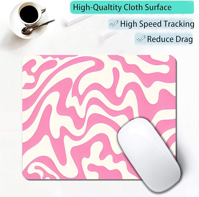 Abstract Pink Topographic Custom Mouse Pad - Image 3