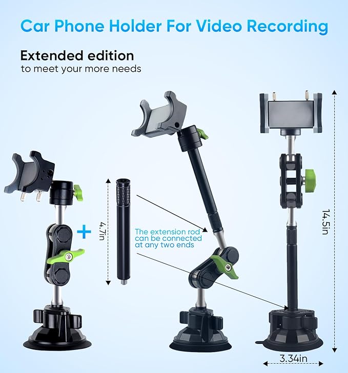 MAGIC JOHN Car Phone Holder, Ultra-Durable Mteal Phone Holders - Image 2