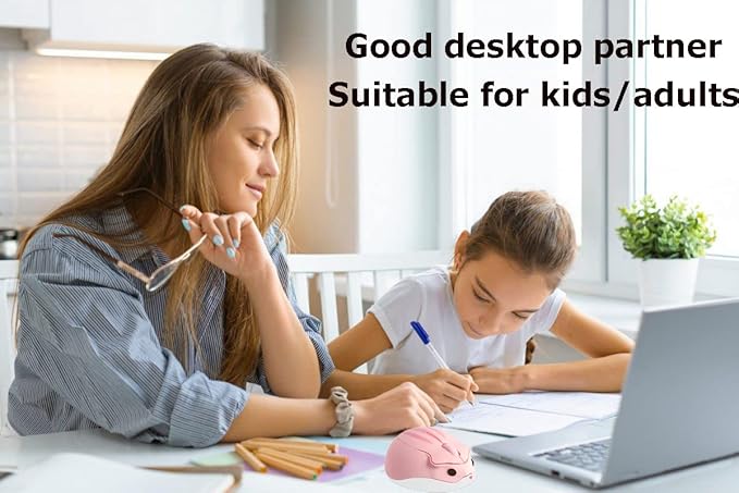 2.4GHz Wireless Mouse Cute Hamster Shape Less Noice Portable Mobile Optical - Image 3