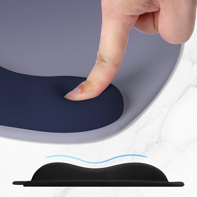 ITNRSIIET Ergonomic Mouse Pad, Cushioned Gel Wrist Rest, Non-Slip Base - Image 4
