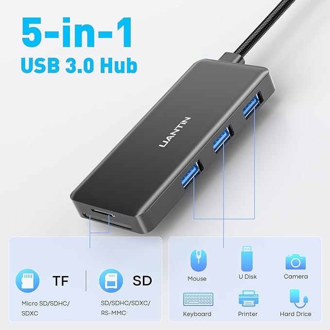 USB Hub for Laptop | 3-Port USBA 3.0 Splitter - Image 2