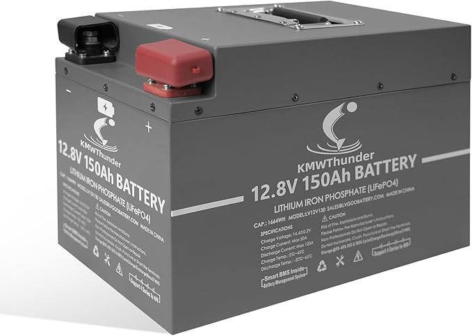 LiFePO4 Battery, 12V 150AH Lithium Battery by LVGOOREVO