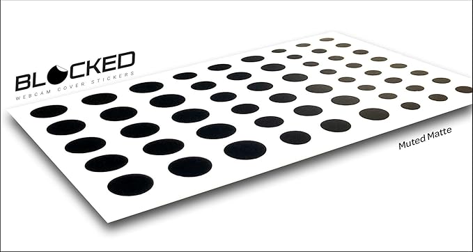 BLOCKED Stackable Webcam/Camera Vinyl Covers | 57 Low-Tack Restickable Webcam - Image 2