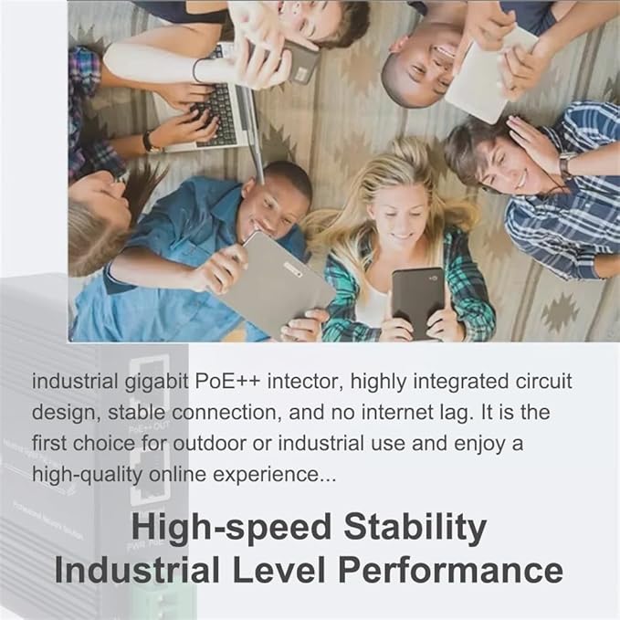 Industrial PoE++ Gigabit Injector 12-48VDC Input - Image 7