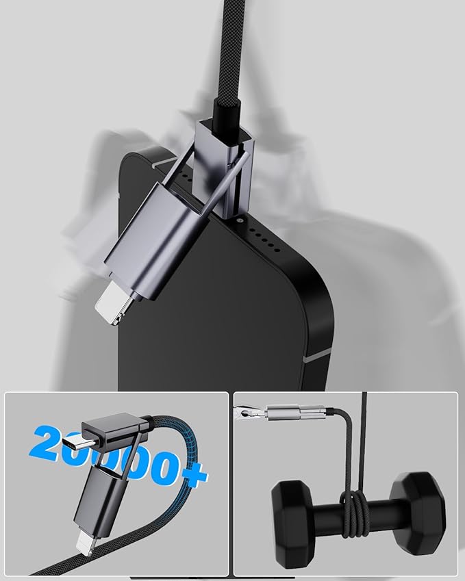4 in 1 USB C Cable, PD 65W 27W, 480Mbps Data Transfer, Compatible - Image 3