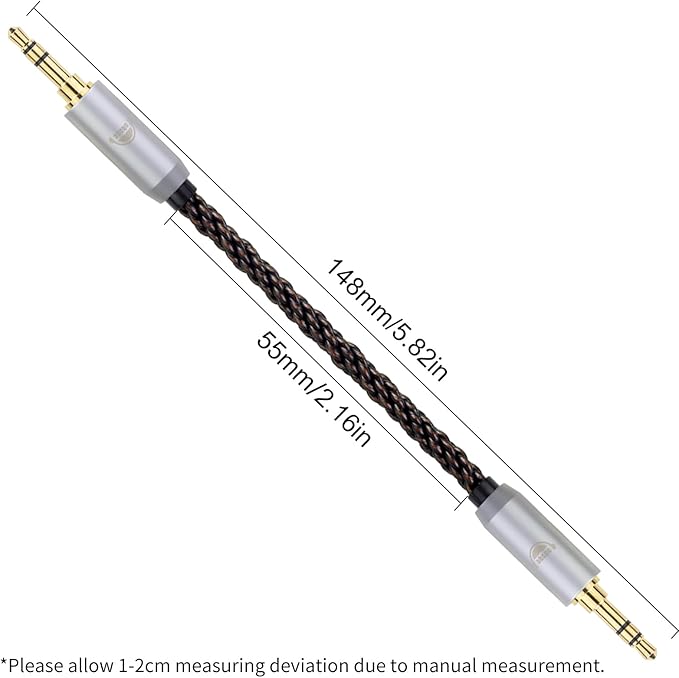 okcsc 4.4MM Male to 4.4MM Male Ultra Short Hifil Male to Male AUX Audio Cable - Image 2