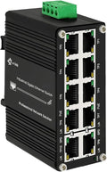 Mini Industrial 8-Port 10/100/1000T 802.3at PoE + 2-Port 10/100/1000T Din Rail by Steloproad