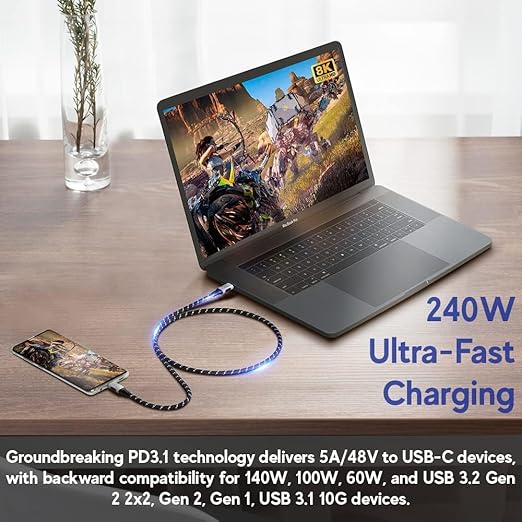 LINKUP USB 4.0 USB C to USB C Cable | Thunderbolt 4/3 Compatible | Type C - Image 3