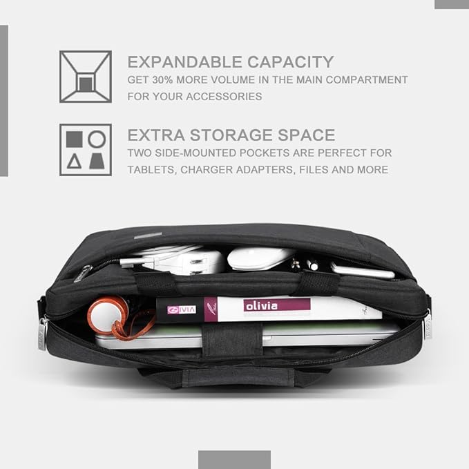 Voova Laptop Bag Case 17 17.3 Inch Computer Sleeve Messenger Bag - Image 2