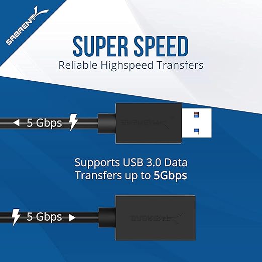 SABRENT 22AWG USB 3.0 Extension Cable A Male to A Female 3 Feet - Image 5